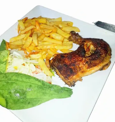 Chicken Leg with Chips